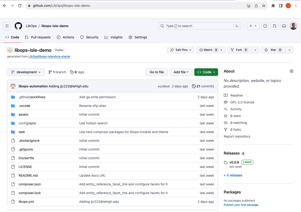 Demonstration of viewing deployment status in GitHub